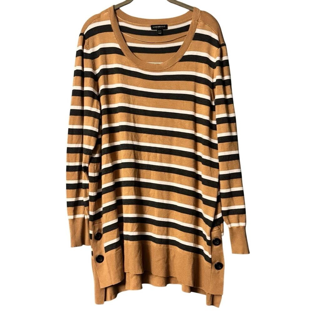 92. Lane Bryant Plus Size 18/20 Striped Button Tunic Sweater